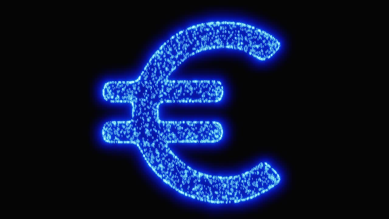 3D render. Crypto Euro concept. Major world currencies prepare for digitalization