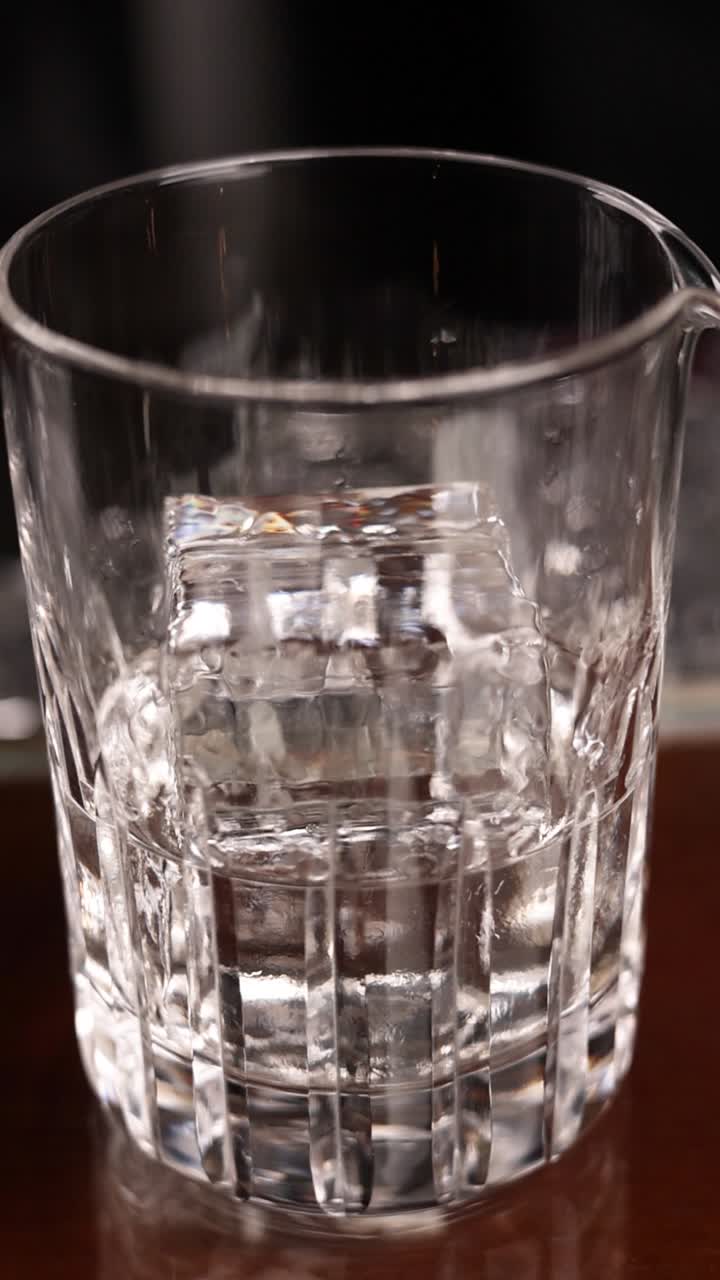 Ice Cube in a Cocktail Glass