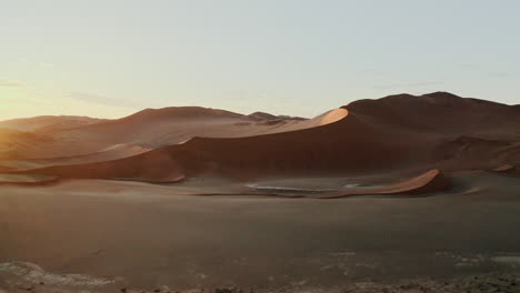 sunrise over the namibian desert dunes