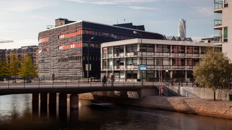 malmo urban modern city, bridge traffic