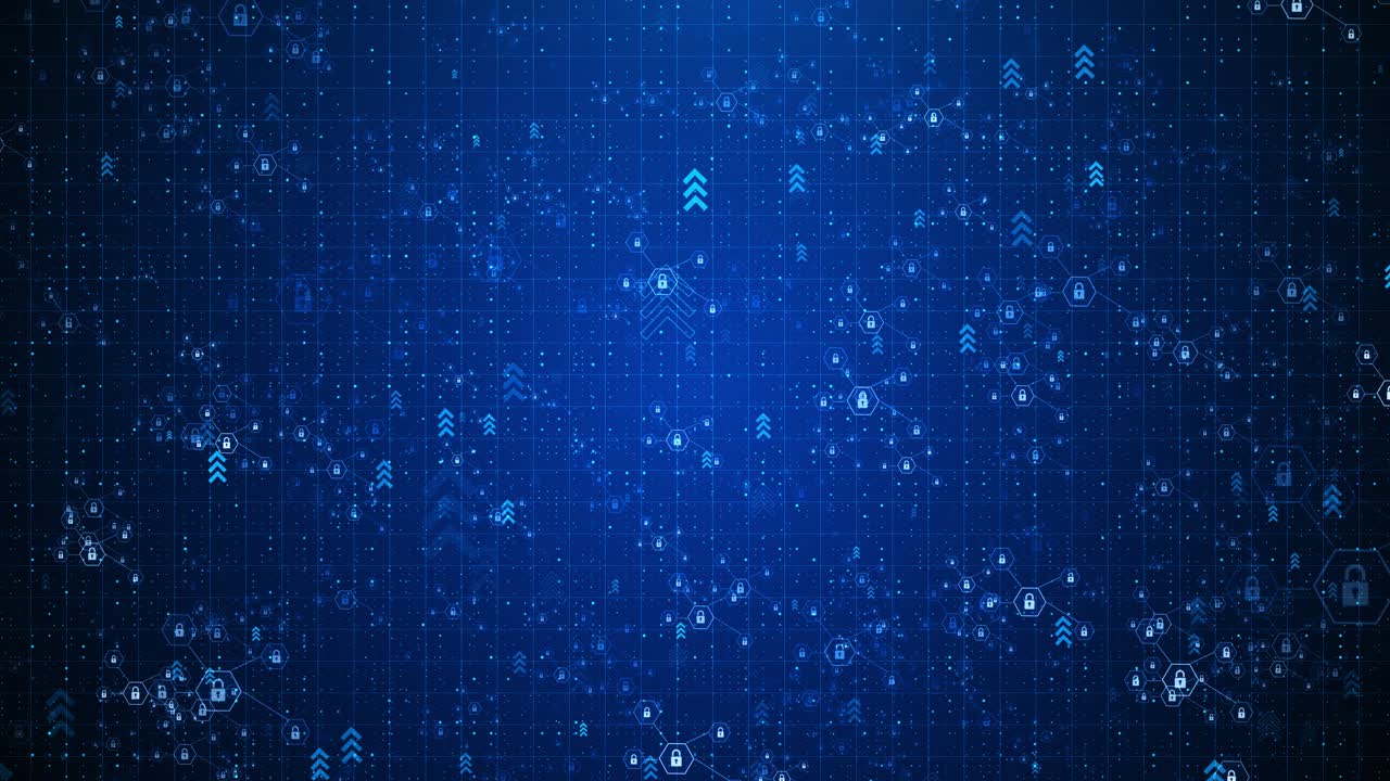 Abstract movement of artificial intelligence technology background with empty space blockchain data