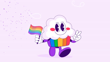 gráfico de movimiento de ilustración dibujada a mano para la celebración del mes del orgullo