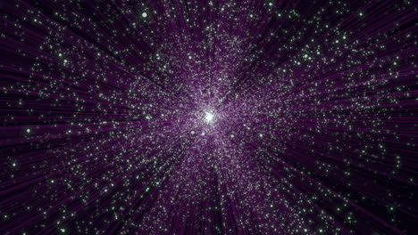 esfera geométrica y abstracta de neón con brillos y líneas en degradado negro