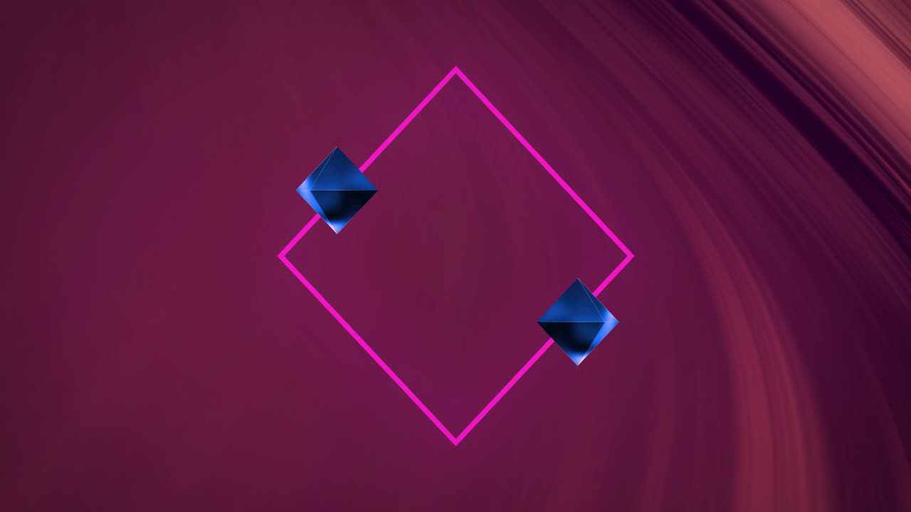 Animation of interference over shapes moving on black background