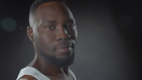 portrait of handsome afro-american man