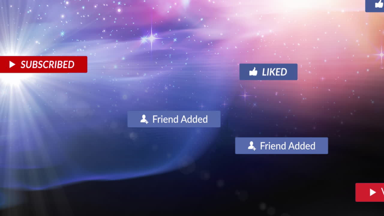 공간 위의 미디어 아이콘의 애니메이션