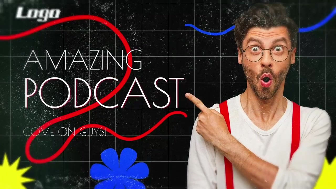 Dynamic Podcast Intro Motion Graphics Template