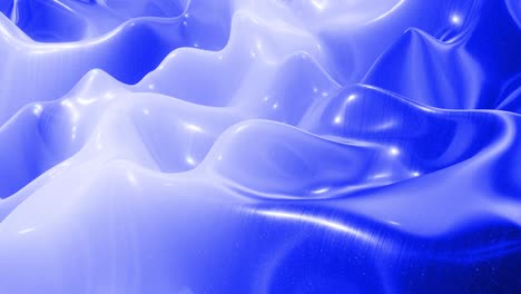 fondo líquido azul en bucle en 4k. patrón ondulado abstracto en la superficie brillante y brillante del fluido azul, ondas en el fluido de pintura en animación suave. líquido viscoso 3d. telón de fondo creativo