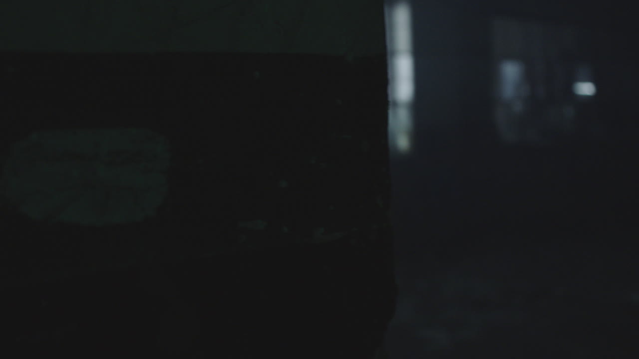 A wounded soldier in the abandoned military complex