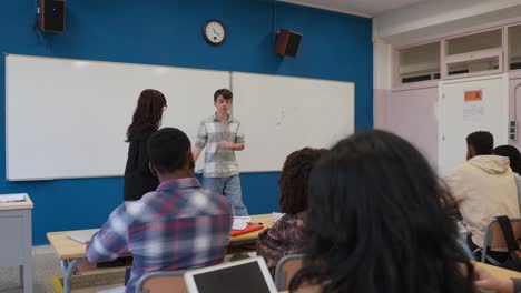 classroom with students and teacher