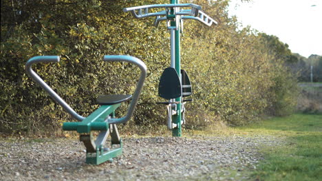 some outdoor gym equipment