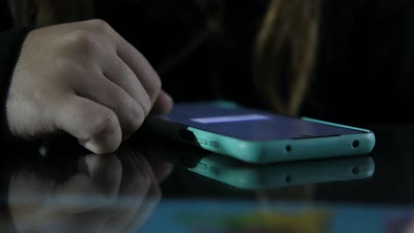 teenager using mobile phone