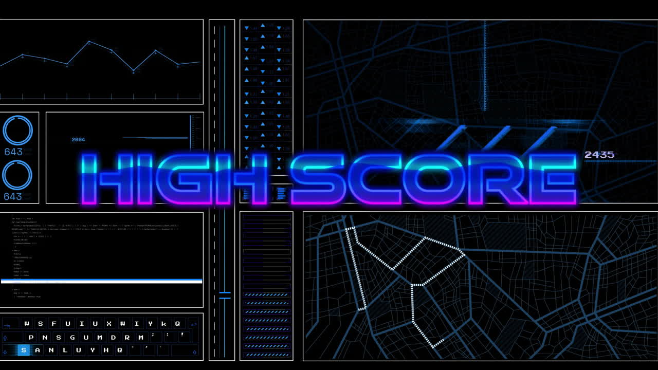 높은 점수를 얻은 텍스트에 대한 금융 데이터 처리의 애니메이션
