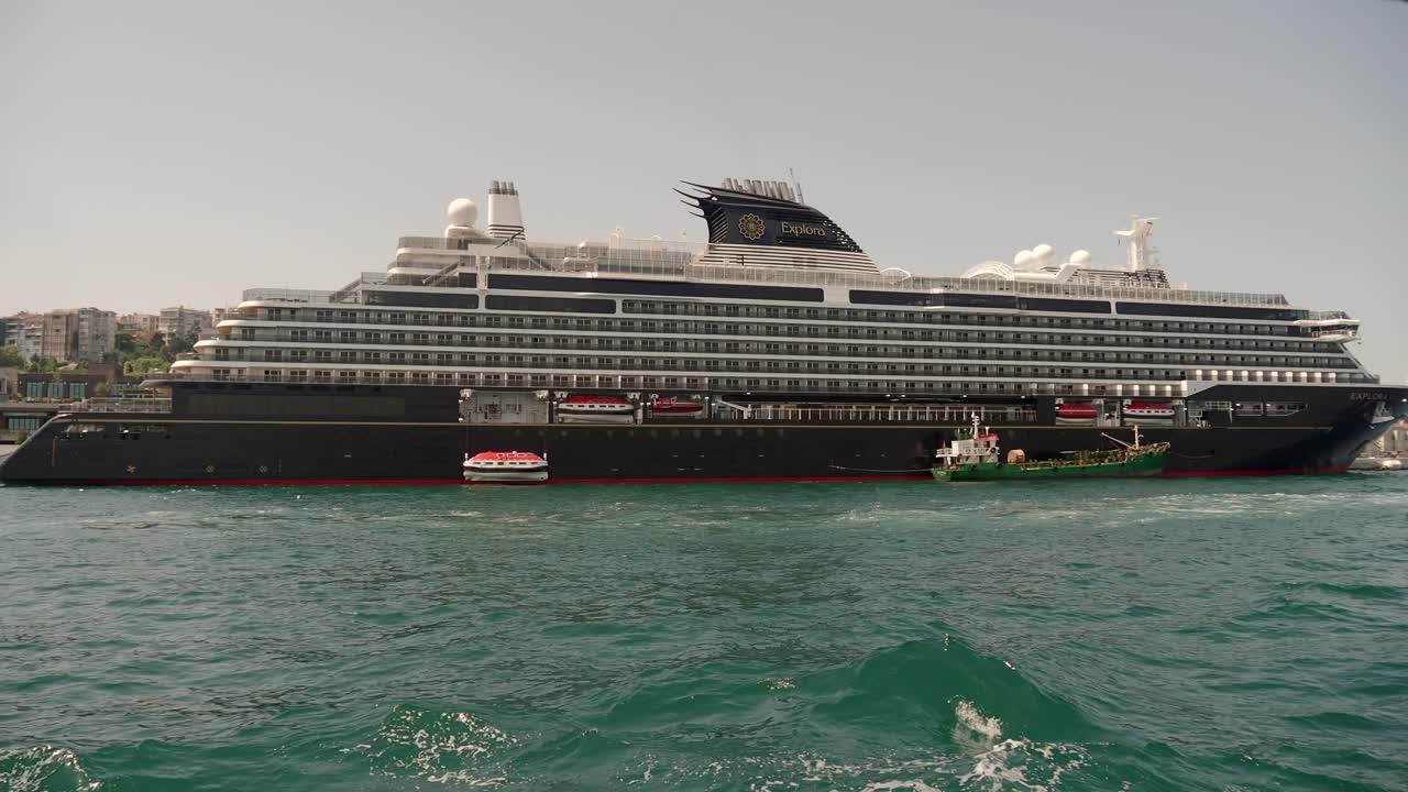 Luxury Cruise Ship in Istanbul Port