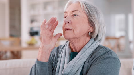 Stress,-headache-and-senior-woman-in-home