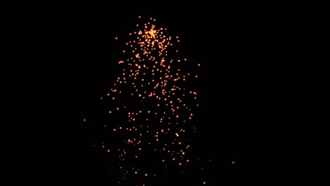 orange sparks explosion