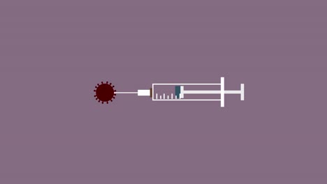 coronavirus covid vaccination injection animation