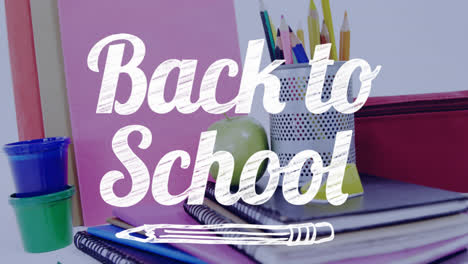 Animation-of-back-to-school-text-over-school-items