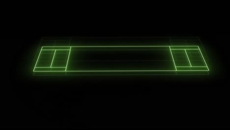 Animation-of-green-neon-sports-stadium-on-black-background