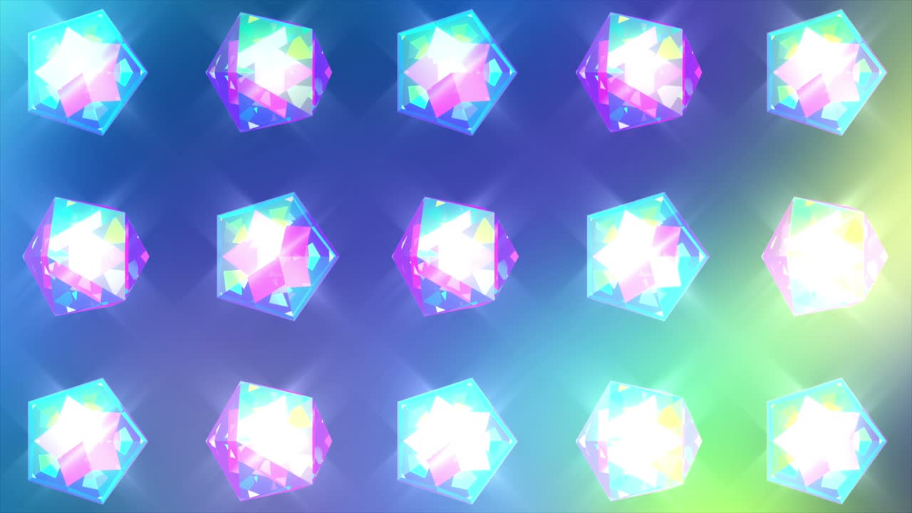 4k Colorful Diamonds. Looped Background