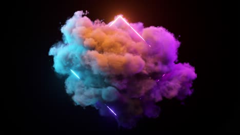 forma de nube de neón abstracta