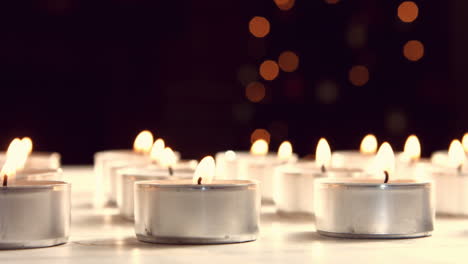 view of candles burning