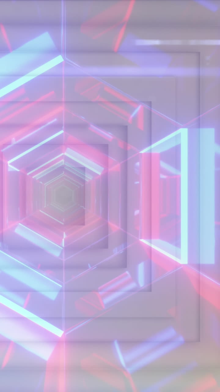 디지털 터널을 통해  사각형의 애니메이션