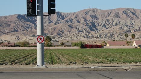 agricultural field in coachella valley by interstate 10 near indio, california