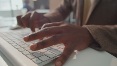 hands of office worker