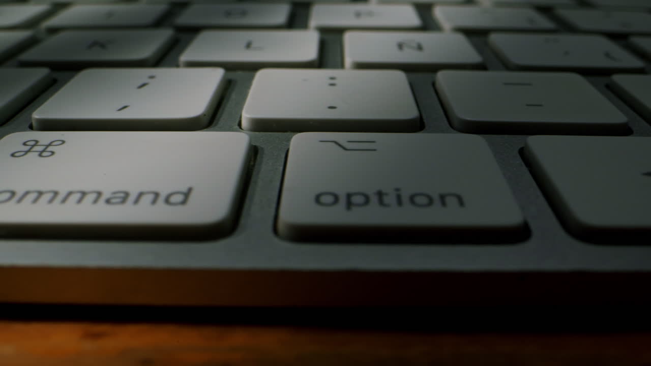 This is a detailed view of a sleek, modern keyboard that showcases its smooth keys and elegant overall design