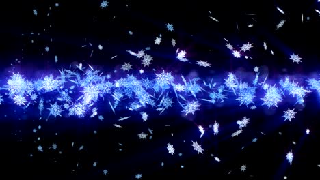 shinning winter symbol with beauty snowflakes. vortex from spin snow. winter pattern. beauty dancing snowflakes. abstract loop animation.