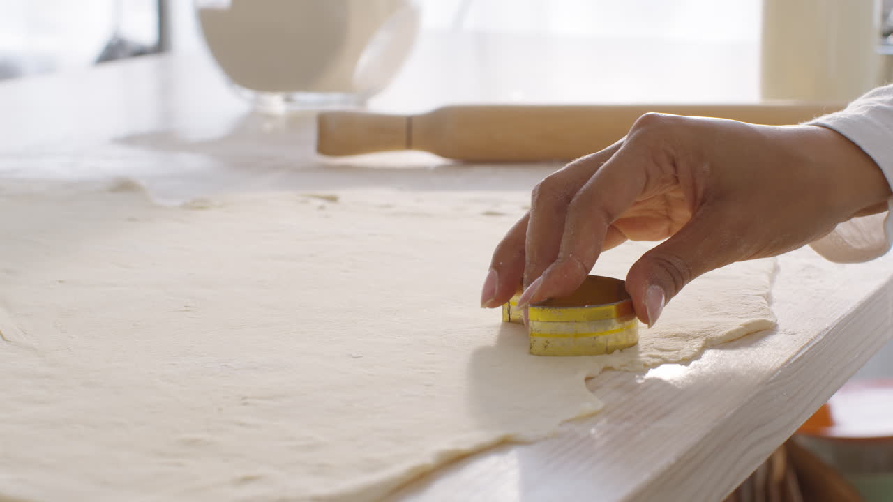 Making Moon Shaped Cookies