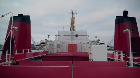 a passenger ferry's radar and navigation system working in port