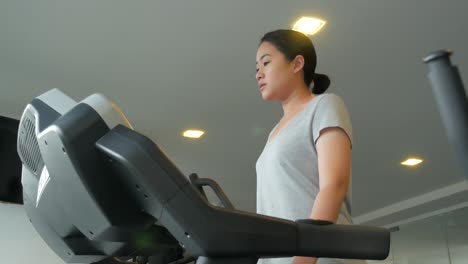 asian woman fitness asian woman working out on various fitness equipment fitness equipment