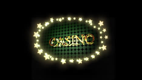 casino in einem leuchtenden rahmen