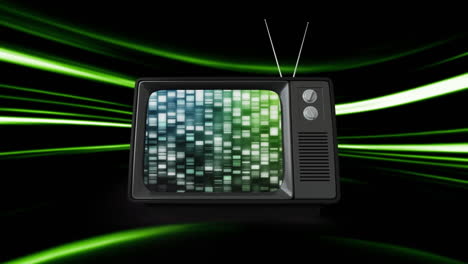 television with cube light effects