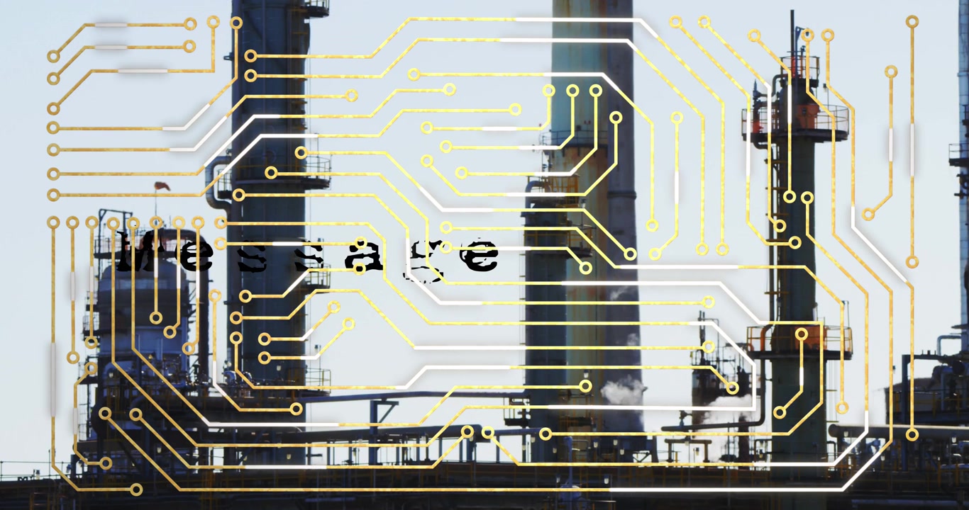 Animation of processor socket over refinery