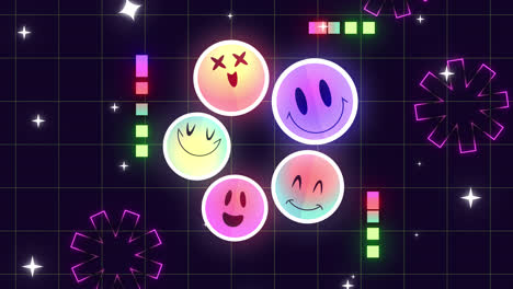 retro emojis background