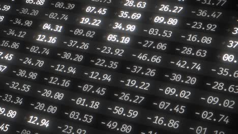4k bucle animado fondo abstracto con dígitos del mercado de valores. concepto financiero. datos del mercado de acciones en exhibición.