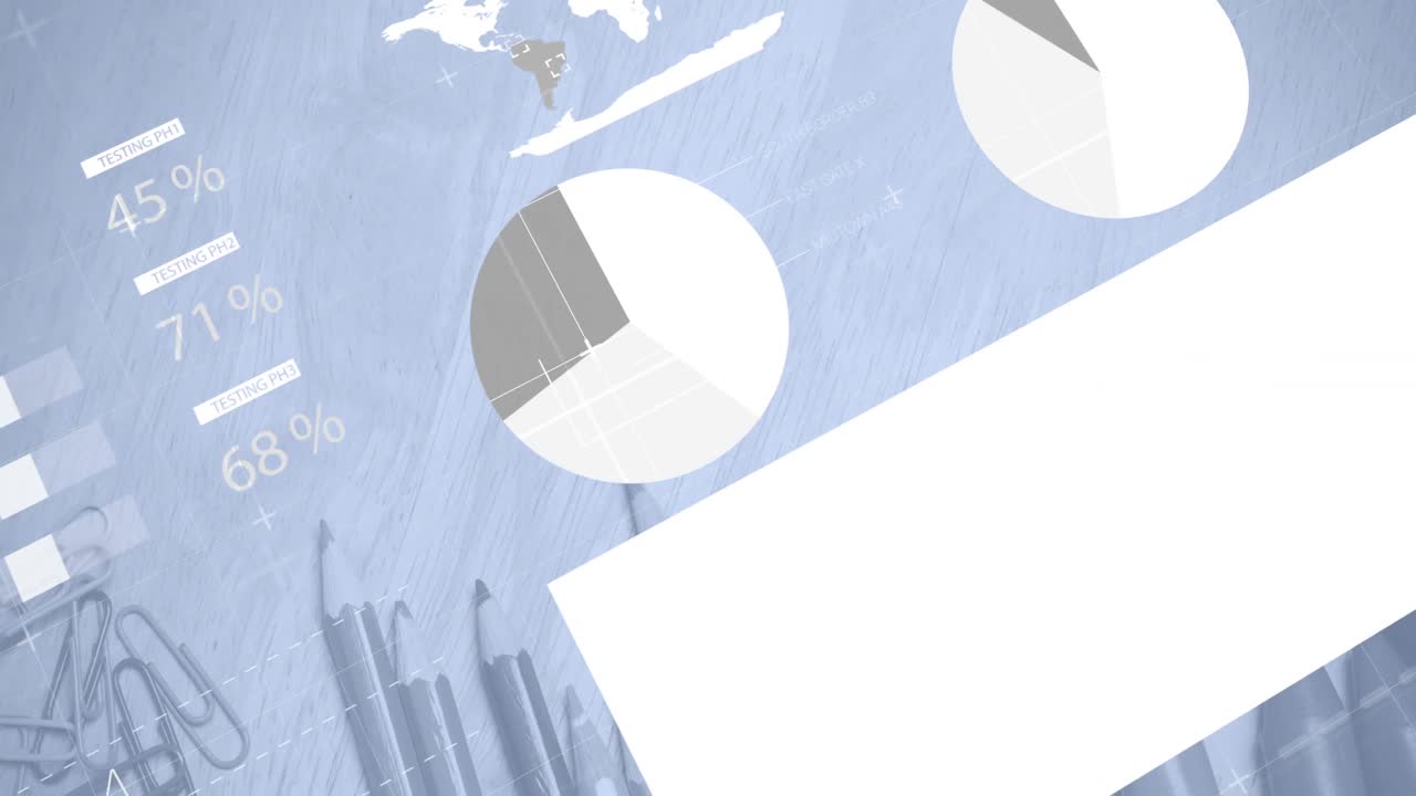 학교 장비를 통해 데이터 처리의 애니메이션