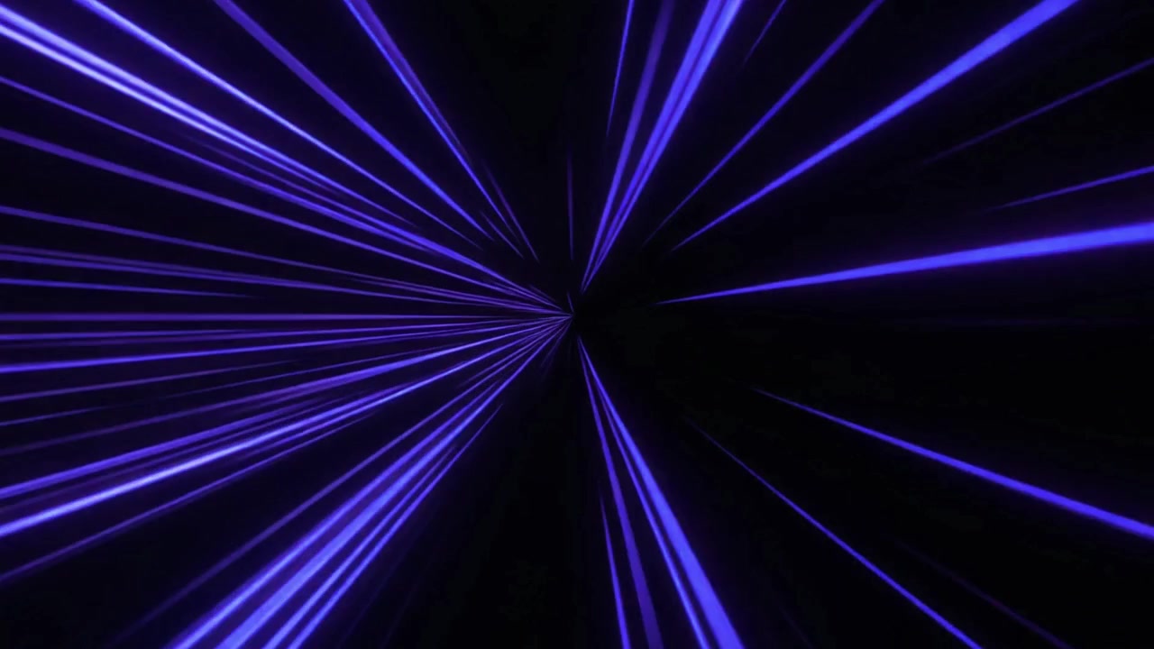 Abstract Background with Glowing Purple Light Streaks Moving Fast