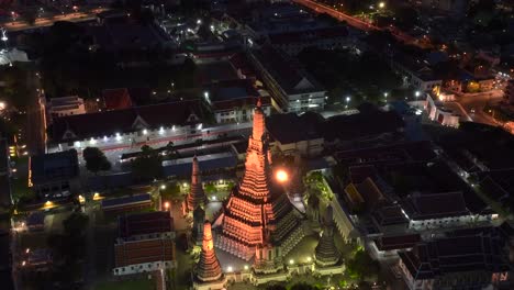 wat arun temple drone footage