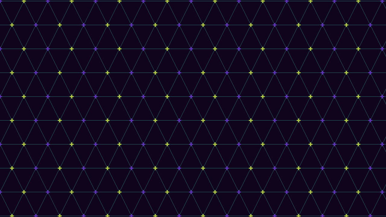 기하학적 격자 검은색과 보라색 삼각형과 녹색 점 육각형