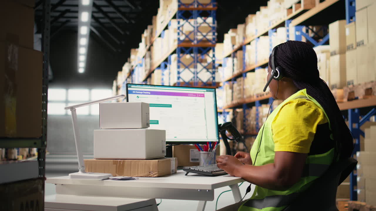 Vertical Video Customer support employee handles e-commerce order issues on a call