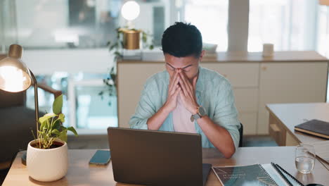 laptop, business man and stress