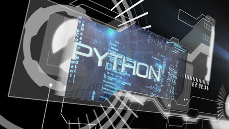 digital interface with coding language