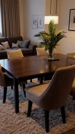 cozy dining and living room interior