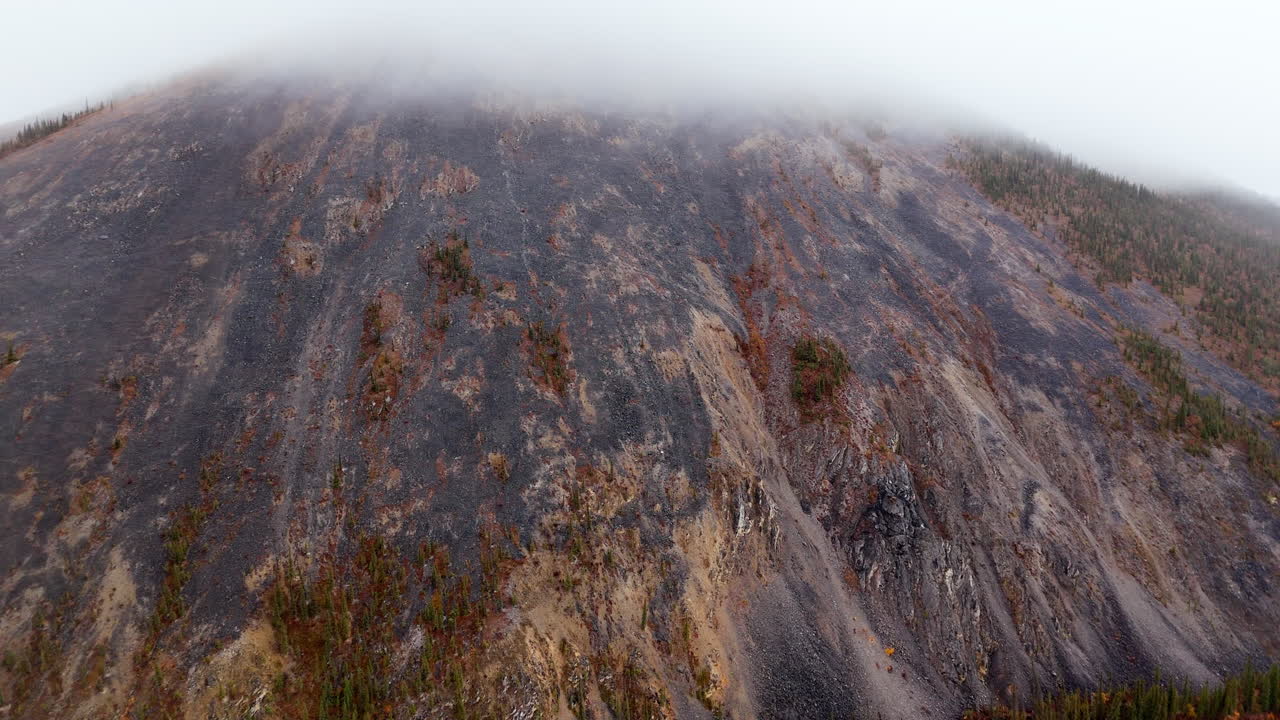 Drone Shot Of Mountains Near Engineer Creek, Dempster Highway, Yukon, Canada