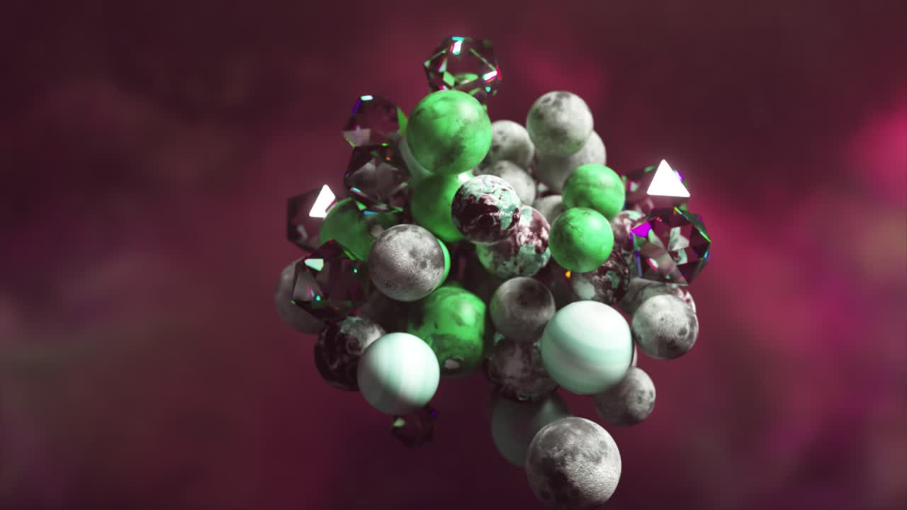 representación 3d abstracta de formas geométricas flotantes