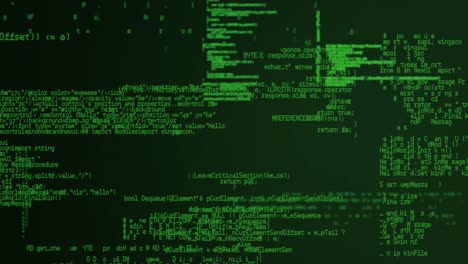 animazione dell'elaborazione dei dati su sfondo scuro